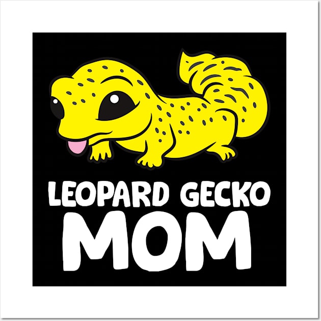 Cute Leopard Gecko Mom Reptile Gecko Animal Leopard Gecko Wall Art by EQDesigns